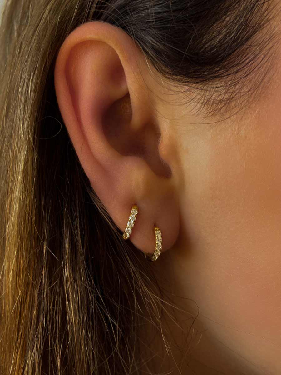12mm CRYSTALIZED SHINE HOOP SMALL Ohrringe - Image 2