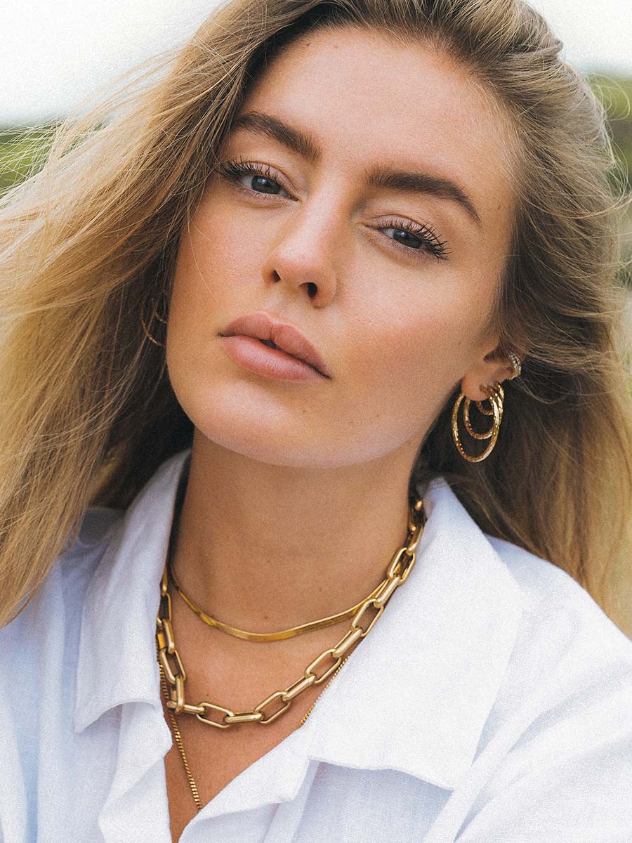35MM TEXTURED HOOPS LARGE OHRRINGE - Image 2