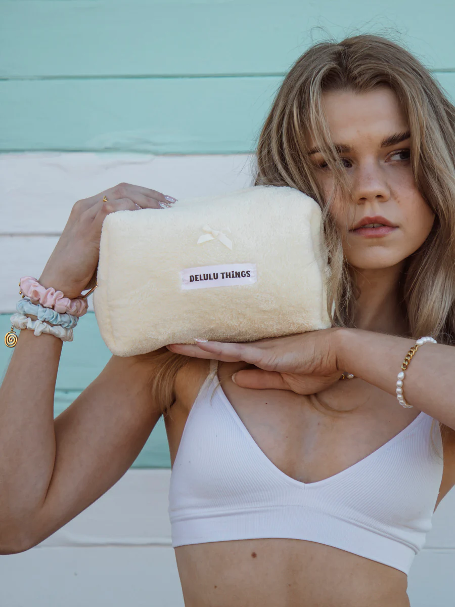 Blissful Pure Silk Scrunchie Cream White - Image 16