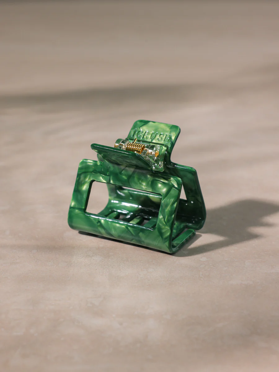 Classic Frame Haarklammer Green Marble