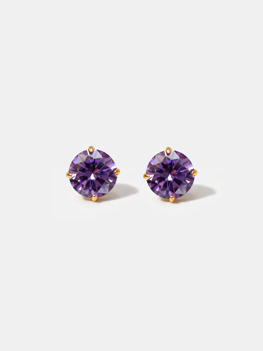 Crystal Delight Purple Small Stub-Ohrringe