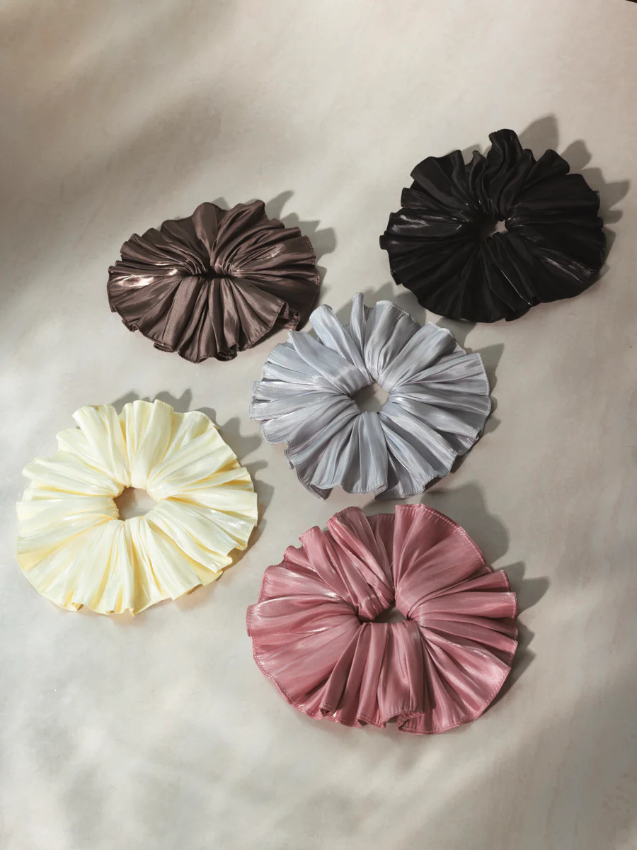 Delicate Wave Light Brown Scrunchie - Image 4