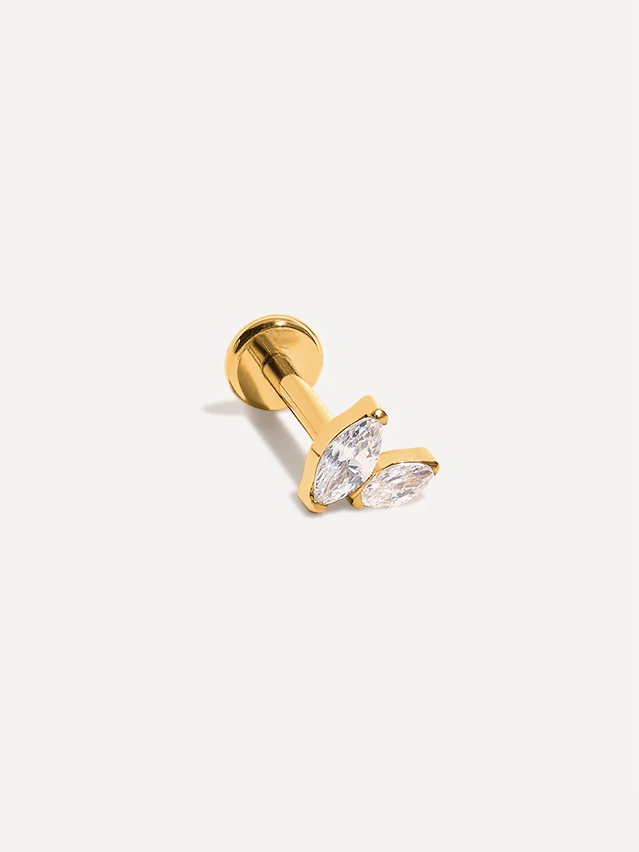 Double Marquise Leaf Titan Piercing - Image 10