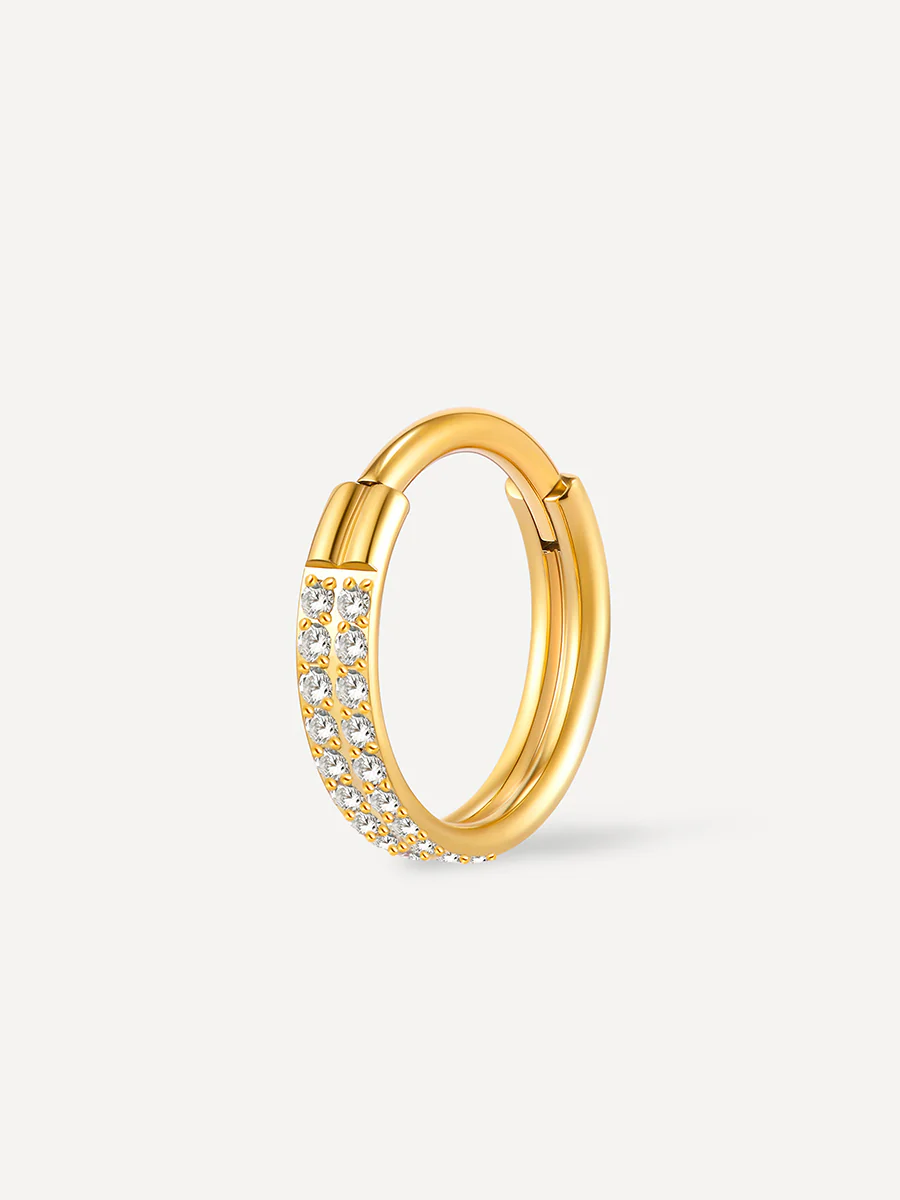 Eternity Glowing Double Hoop Titan Piercing