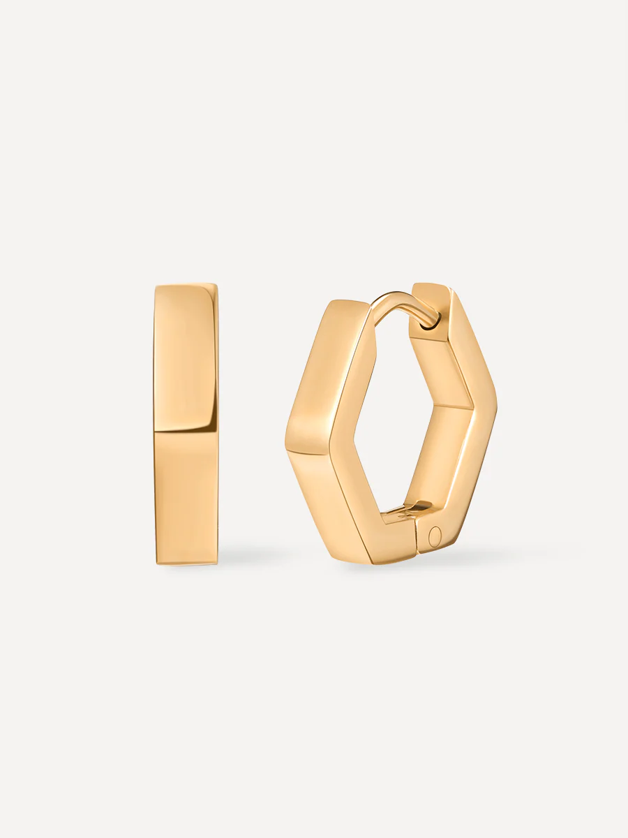 Minimalist Hexagon Ohrringe - Image 8
