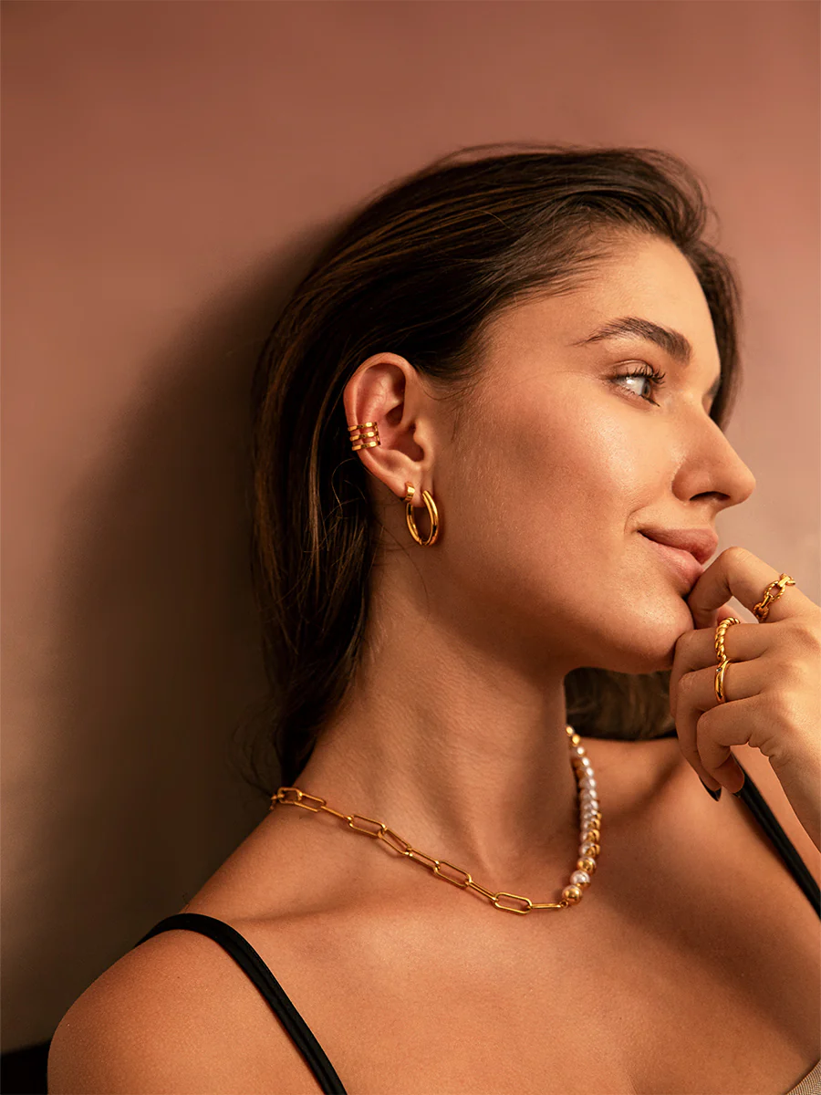 Moon Phase Trio Plain Earcuff - Image 6