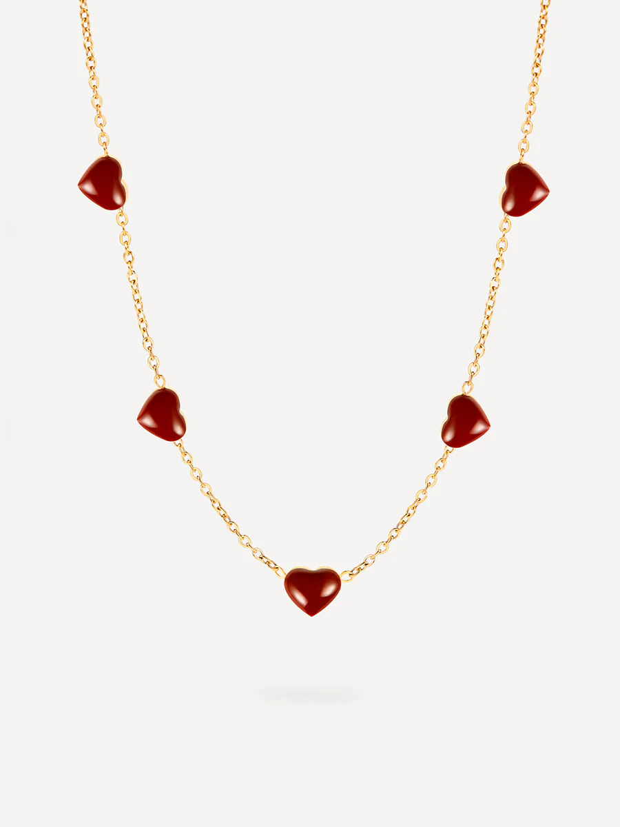 Red heart Kette