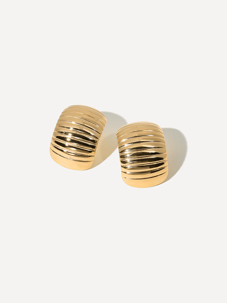 Ribbed Square Ohrringe - Image 9