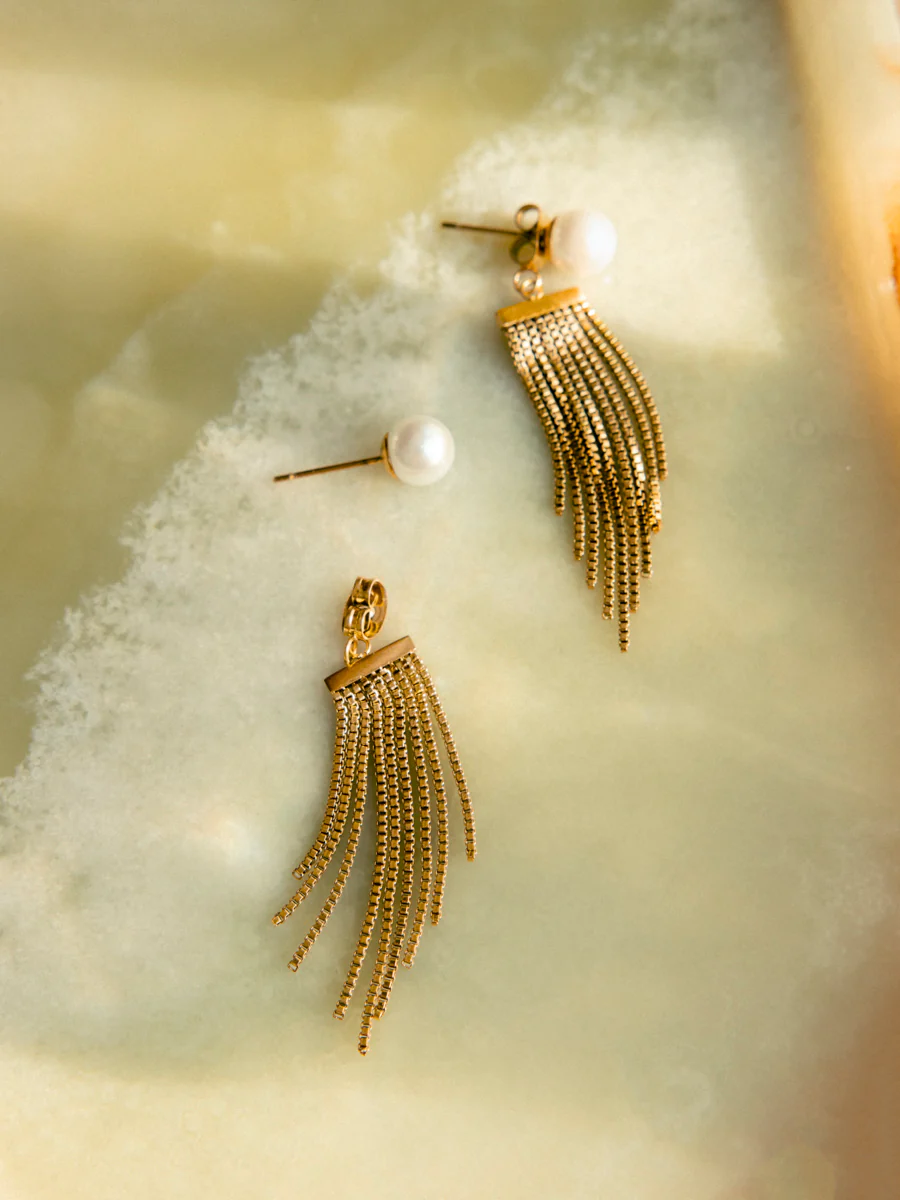Tassel Pearl Ohrringe - Image 4